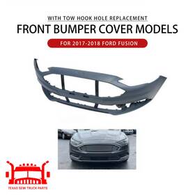 Lsgrfd019a Texa Truck Front Bumper Cover Models With Tow Hook Hole Replacement For 2017-2018 Ford Fusion