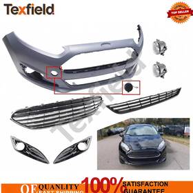 Lsgrfd024a Texfield B Complete Front Bumper Cover With Tow Hole And Grills Fits 2014-2019 Ford Fiesta