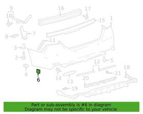 52462-06220 Toyota New Genuine Oem 2018-23 Camry Rr Rh Bumper Insulator Pad Foam