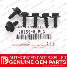 90159-60603 Toyota 9015960603 Genuine Lexus Oem Mud Guard Flap Screws Bolts Set Of 6