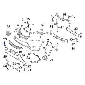 532860r050 Toyota Oe For Rav4 2013-2015 Left Tow Eye Cap