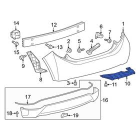 5839952010 Toyota Oe For Prius C 2012-2019 Rear Bumper Cover Heat Shield