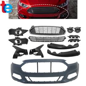 Tr14906 Turitrade Front Bumper Cover And Grill With Fog Light Covers For Ford Fusion 2013-2016