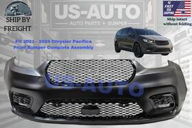 C1000a48-b Us-parts Fit 2021 2022 - 2024 Chrysler Pacifica Front Complete Bumper Assembly