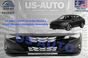 Hy1000246-a Us-parts Fit 2021 2022 2023 Hyundai Elantra Front Bumper Complete Assembly