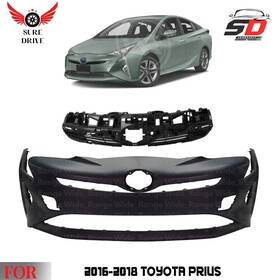 16033194 Us Prime Autoparts Front Bumper Cover Fascia And Grille Assembly Kit For 2016-2018 Toyota Prius