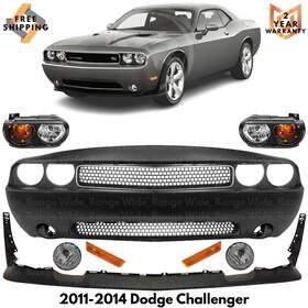 11151287 Uselitecarparts Front Bumper Cover Fascia And Grille Assembly Kit For 2011-2014 Dodge Challenger