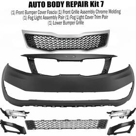 12230647 Uselitecarparts Front Bumper Cover Fascia And Grille Assembly Kit For 2012-2013 Kia Optima