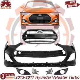 13438421 Uselitecarparts Front Bumper Cover And Grille Assembly Kit For 2013-2017 Hyundai Veloster Turbo