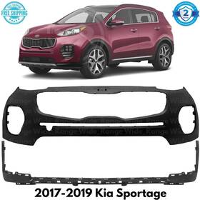 Uselitecarparts 16589505 Front Bumper Cover Paintable And Lower For 2017-2019 Kia Sportage