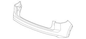 3cm-807-421-b-gru Volkswagen Genuine Bumper Cover