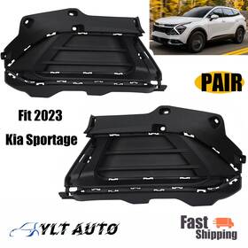 86563-p1000 Wenqi Fit 2023-2024 Kia Sportage Front Bumper Fog Light Cover Bezles Black Pair
