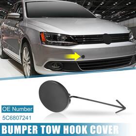 5c6807241 X Autohaux Black Front Bumper Tow Hook Cover For Volkswagen Jetta 2012-2014 Part