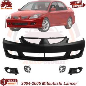 12734903 Xtreme Type Us Front Bumper Cover Primed And Fog Light Assembly For 2004-2005 Mitsubishi Lancer