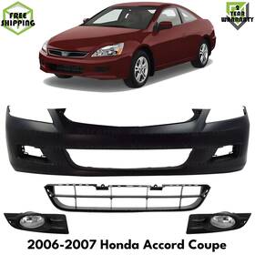 13400214 Xtreme Types Wholesale Front Bumper Cover Primed And Fog Lights Kit For 2006-2007 Honda Accord Coupe