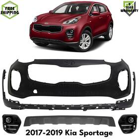16982155 Xtreme Types Wholesale Front Bumper Cover Primed Plastic And Fog Lights Kit For 2017-2019 Kia Sportage