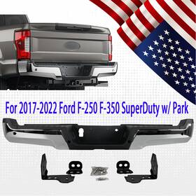 Hc3z13550a Yksei-autoparts For 2017-2022 Ford F250 F350 Super Chrome Rear Step Bumper With Park Sensor Hole