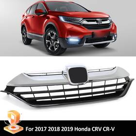 71121tlaa00 Ylt Auto Fit 2017 2018 2019 Honda Crv Cr-v Front Upper Bumper Black Grille Grill With Chrome