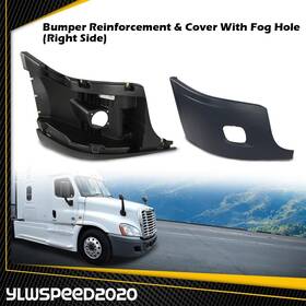 V-02bup5951rgy Ylwspeed20 Fit For 08-17 Freightliner Cascadia Bumper Reinforcement Cover With Fog Hole Rh
