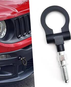 Zb27800 Zbgun Pack-1 Car Front Bumper Tow Hook Alloy Anti-rust Foldable 1 Pc Black