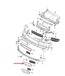 New Volkswagen Touareg Right Fog Light Grille 7L6853664H Original No Duty. Fixed Price $140.84.