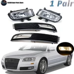 Front Bumper Foglamp Grille Cover +fog Light For Audi A8L D3 2008 2009 2010. Fixed Price $132.50.