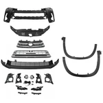 For Highlander 2017-19 Front Bumper Cover,upper Lower Silver Grille&fog Lamp Kit. Fixed Price $309.98.