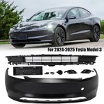 For 2024 2025 Tesla Model 3 Front Bumper Cover & Lower Grille W/ Tow Hook Hole. Fixed Price $406.98.