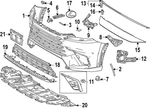 Genuine Lexus Bumper Cover Support Rail Bracket 52144-0E030. Fixed Price $140.10.