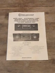 Custom Autosound Model USA-01 Am/fm Mpx Receiver Cassette Owners Manual. Fixed Price $26.99.