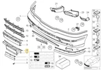 Front Bumper Trim Cover For Bmw E-39. Fixed Price $89.95.