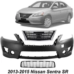 Front Bumper Cover Fascia & Grille Assembly For 2013-2015 Nissan Sentra Sr. Fixed Price $308.45.