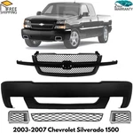 Front Bumper Cover & Grille Assembly Kit For 2003-2007 Chevrolet Silverado 1500. Fixed Price $416.32.