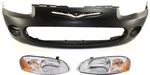 Sebring 01-03 Front Bumper Cover 3-PC Kit Sedan With Headlights. Fixed Price $406.95.
