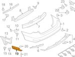 Vw Jetta MK6 Rear Left Lower Bumper Heat Deflector Plate 5C6825715A. Fixed Price $57.53.