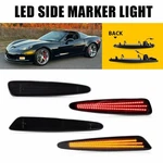 Smoked Front Rear Amber Red Led Side Marker Light For 05-13 Chevy Corvette C6. Fixed Price $39.99.