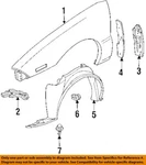 Gm Oem 92-06 Achieva Components-fender Liner Clip 22555343. Fixed Price $43.73.