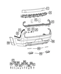 Genuine Mopar Rear Fascia 68532748AA. Fixed Price $1541.01.