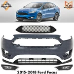 Front Bumper Cover Fascia & Grille Assembly Kit 2015-2018 Ford Focus. Fixed Price $222.00.