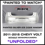 2011-2015 Chevy Volt Rear Bumper Oem Painted Silver Ice Ships Unfolded 23174782. Fixed Price $485.50.