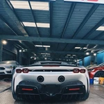 Ferrari SF90 Carbon Fiber Rear Lip Spoiler. Fixed Price $1900.00.