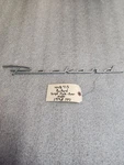 1954 & 1956 Packard Script Plate-rear Fender 448715. Fixed Price $54.00.
