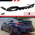For 19-22 Bmw G20 330I M340I Ctm Style Gloss Black Rear Diffuser W/ Corner Spats. Fixed Price $152.99.