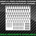 Dodge Mopar Interior Exterior Molding Engine Bay Chassis Trim Screws #8 Chrome. Fixed Price $29.95.