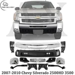 Front Bumper Chrome Kit With Brackets For 2007-2010 Chevy Silverado 2500HD 3500. Fixed Price $615.00.