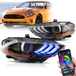 Pair Vland Full Rgb Led Headlights Drl Ford Mustang 2018-2023 W/sequential. Fixed Price $399.99.