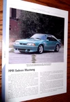 1991 Saleen Mustang Specs Info Photo 87 89 93 Lx Gt Fox Body Ford. Fixed Price $5.39.