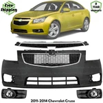 Front Bumper Cover Primed Plastic & Fog Lights Kit For 2011-2014 Chevrolet Cruze. Fixed Price $359.99.