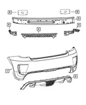 Genuine Mopar Rear Lower Fascia 68104412AA. Fixed Price $338.48.
