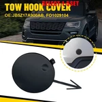 Primed Black Tow Hook Cover Fit 2018 19 Ford Explorer Front Bumper Hole 1-10. Fixed Price $80.99.